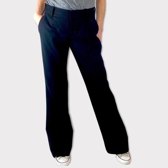 Banana Republic Pants - Banana Republic Black Martin Fit Trouser Pants High Waist, Wide Leg, size 4